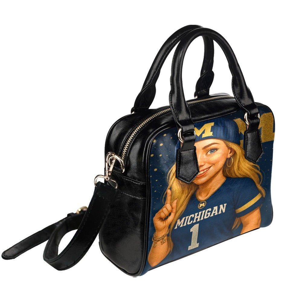 Michigan Wolverines Game-Day Girl Handbag – Custom Sports Purse