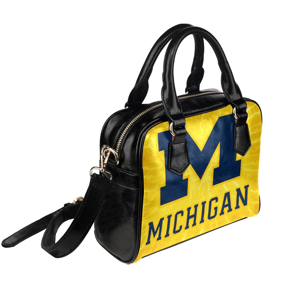 University of Michigan Shoulder Handbag – PU Leather