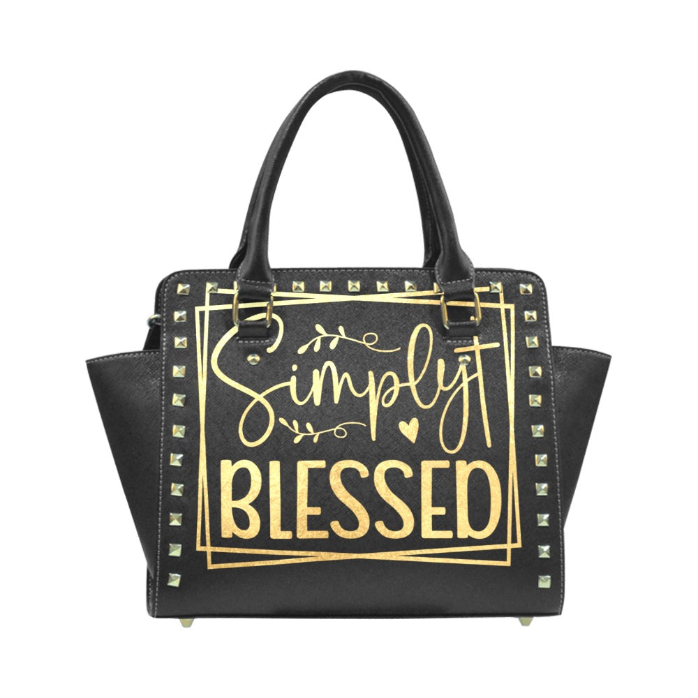 Simply Blessed Studded Christian Handbag – Elegant Faith-Inspired Tote