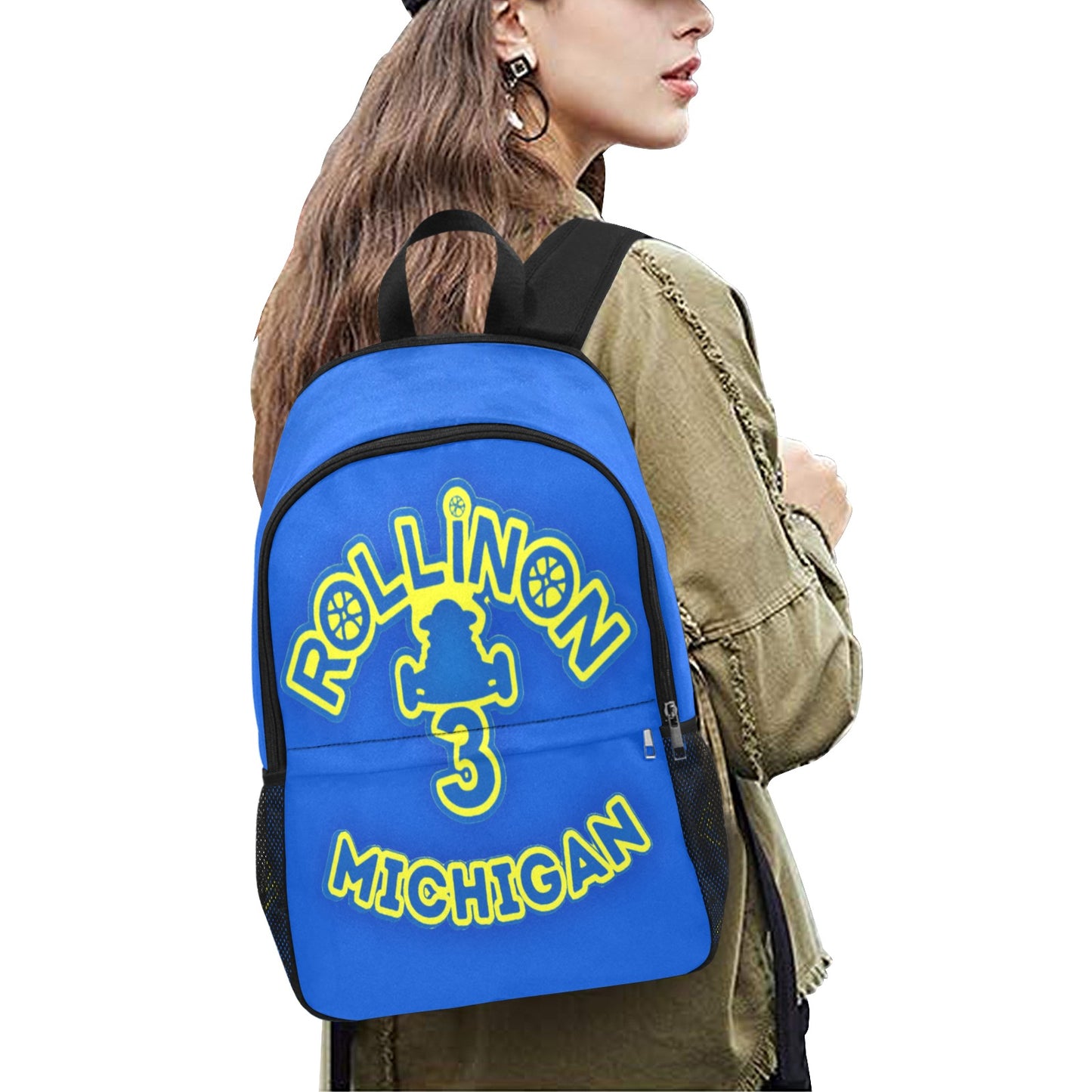 Rollin On 3 Michigan Backpack -Blue/Yellow