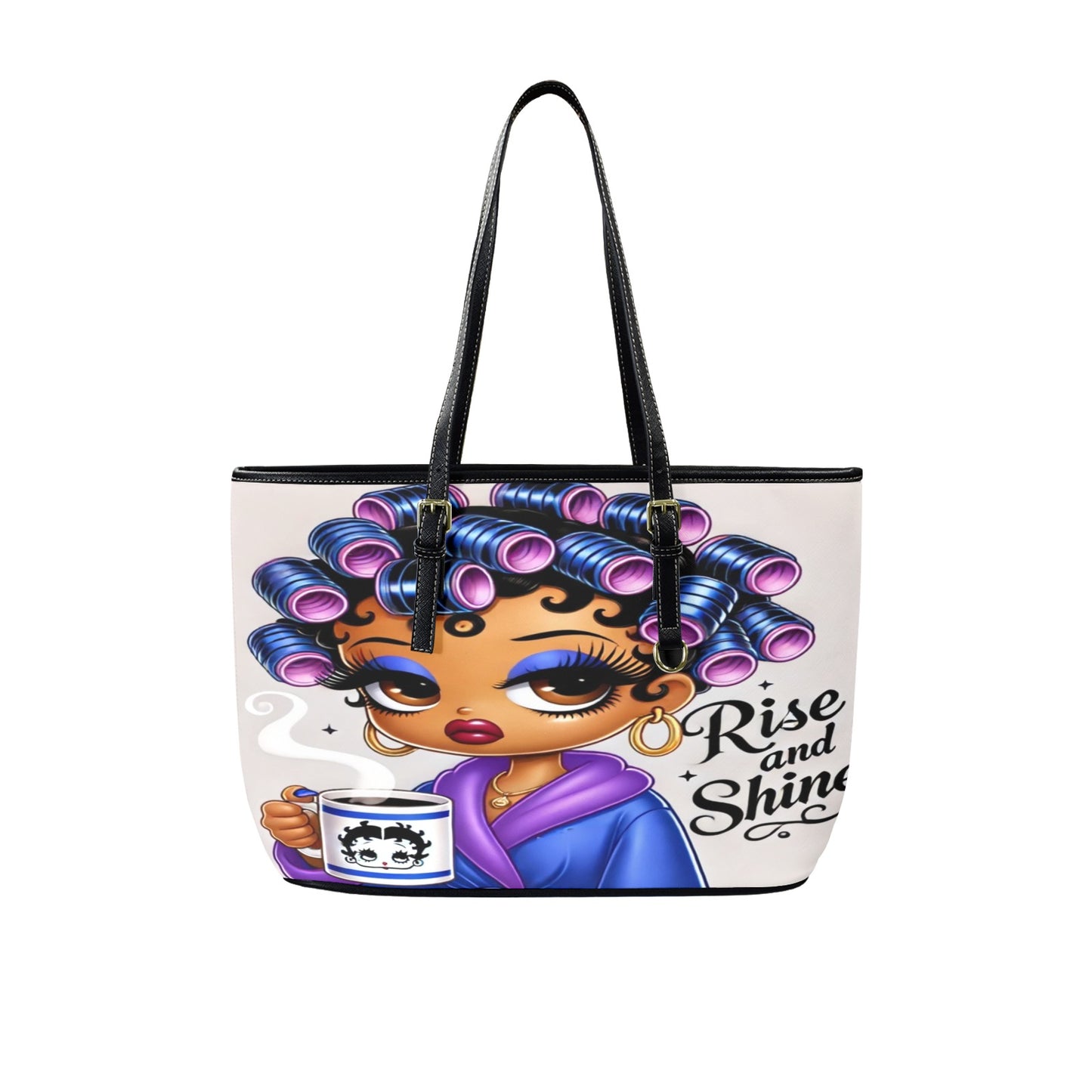 Betty Boop “Rise and Shine” Leather Tote Bag – Large