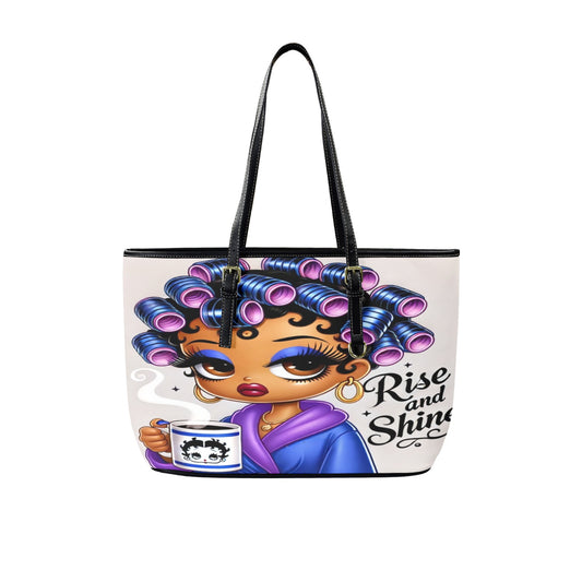 Betty Boop “Rise and Shine” Leather Tote Bag – Large
