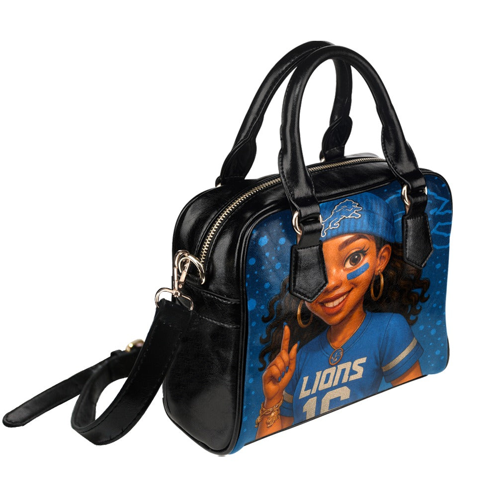 Detroit Lions Fan Girl Handbag  Stylish Game Day Purse
