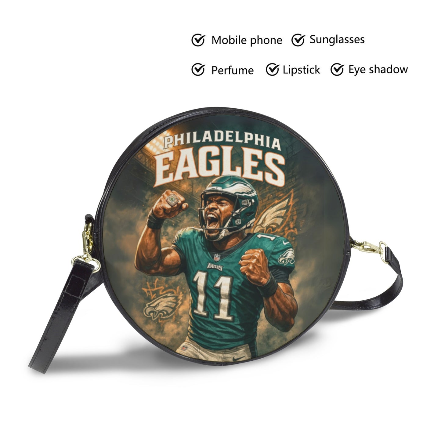 Philadelphia Eagles #11 Round Sling Bag – Large 10x10 | Fan Edition