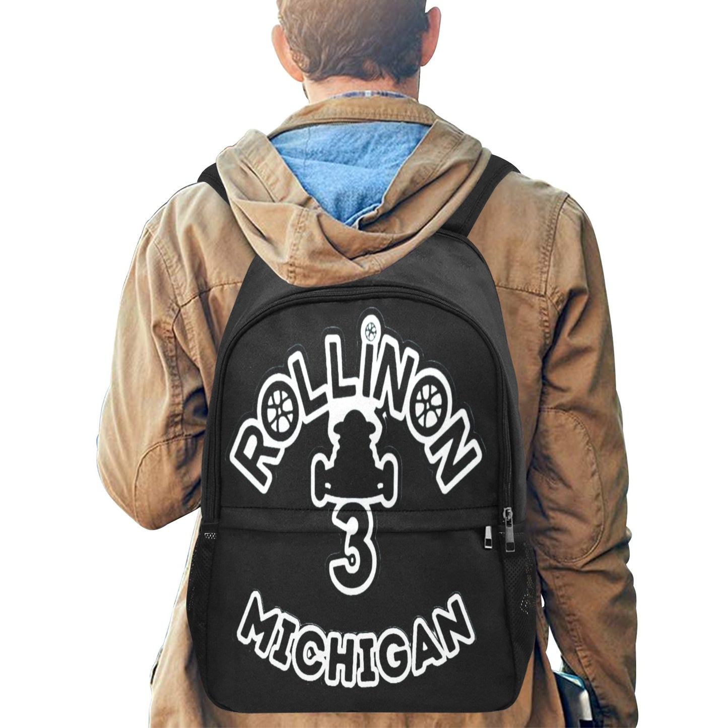 Rollin On 3 Michigan Backpack – Blacked Out. Whited Up. All In.