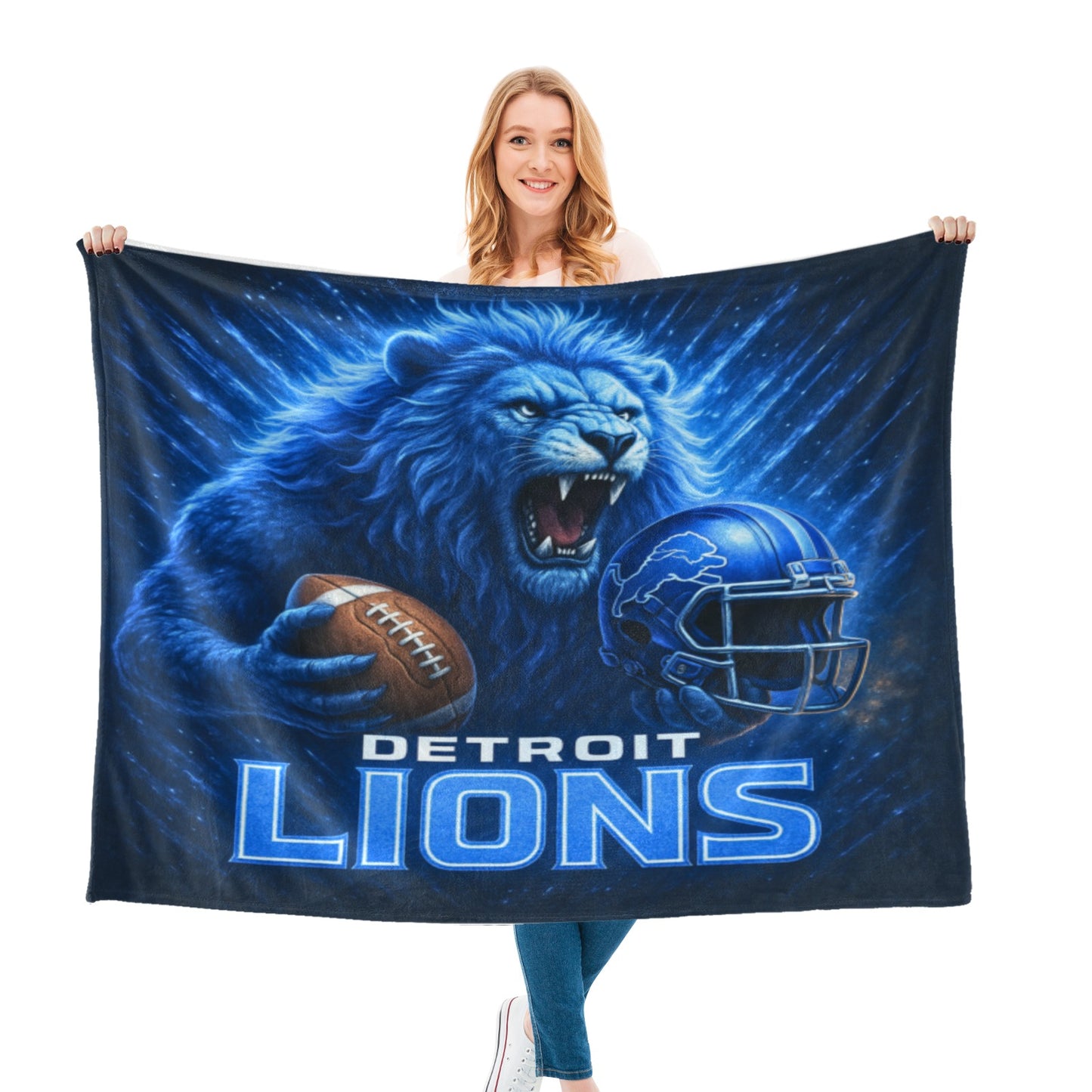 Detroit Lions Ultra-Soft Micro Fleece Blanket – 60"x50"