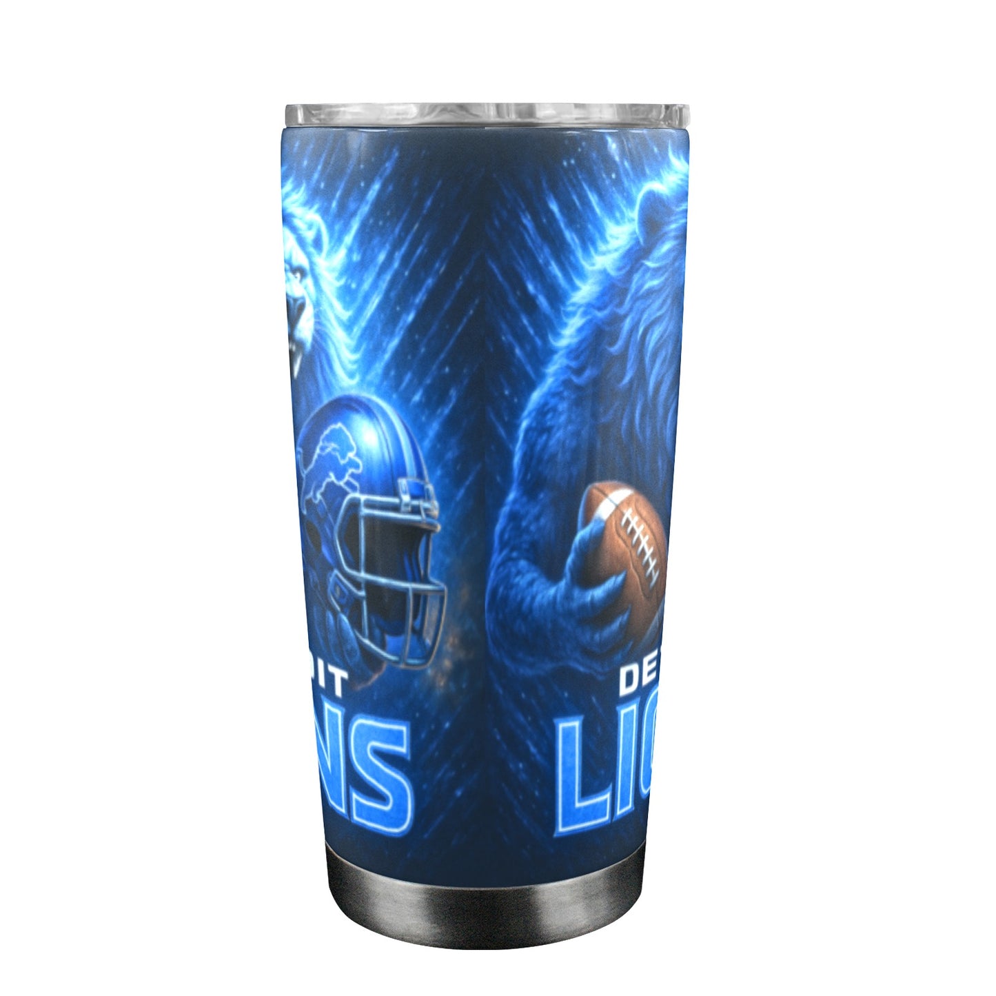 Detroit Lions 20oz Insulated Tumbler – Stainless Steel Hot & Cold Cup with Slide Lid | Lions Football Fan Gift
