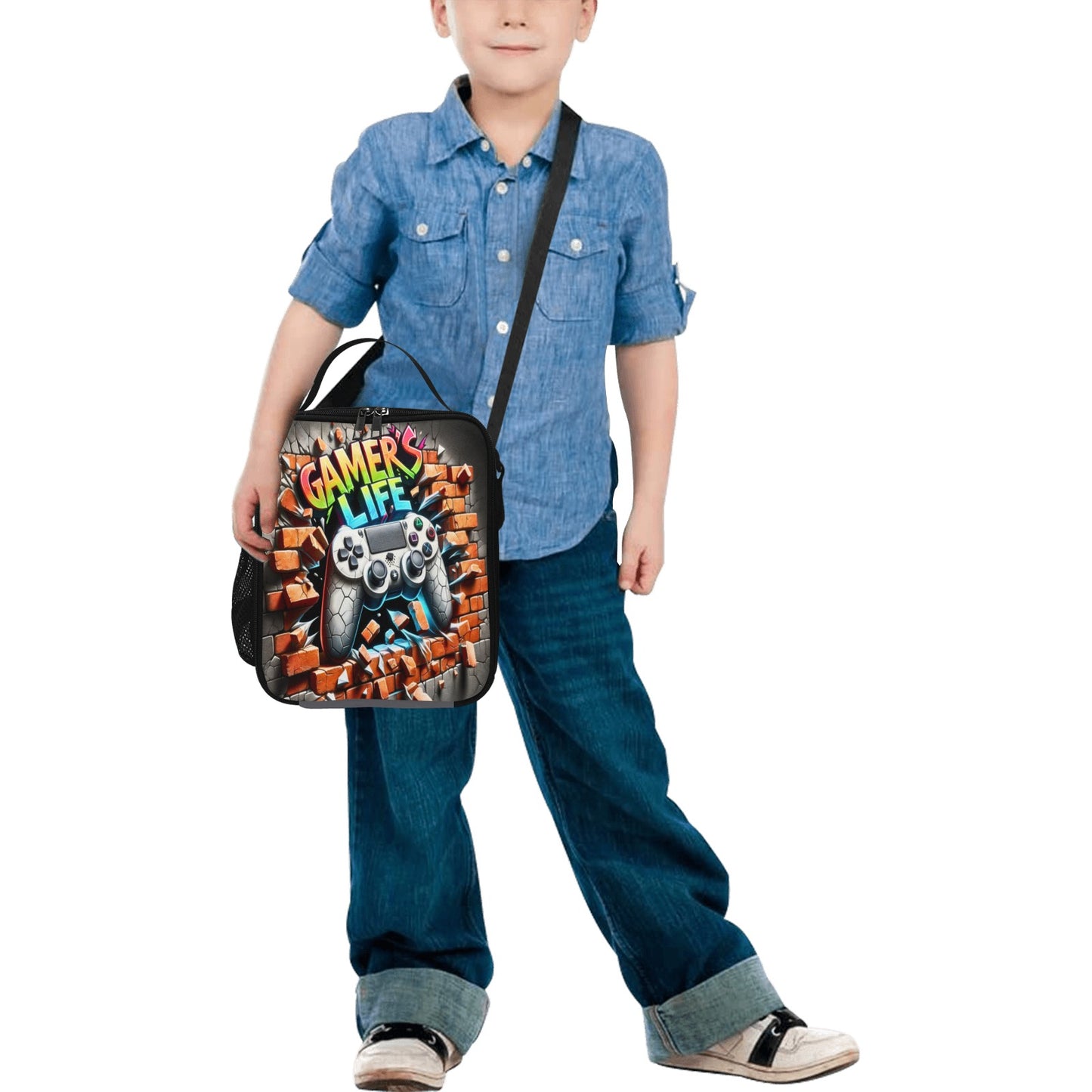 Level Up Lunchtime Gamer Cross Body Lunch Bag