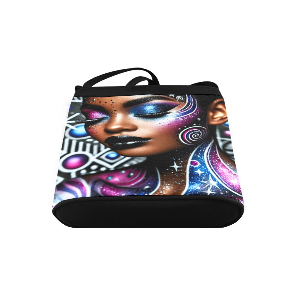 African American Purple Beauty Crossbody Bag