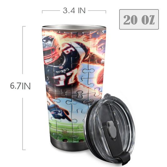 New England Patriots 20 oz Puzzle Design Tumbler
