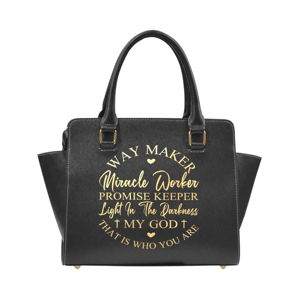 "Way Maker Scripture Handbag – Faith-Inspired Rivet Purse for Women"