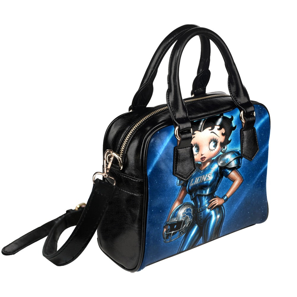 Detroit Lions Betty Boop Football Armor Handbag