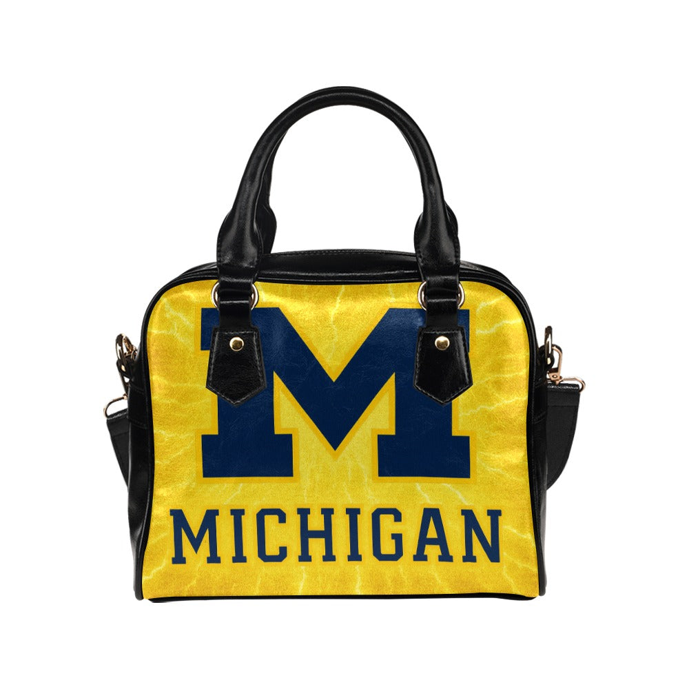 University of Michigan Shoulder Handbag – PU Leather