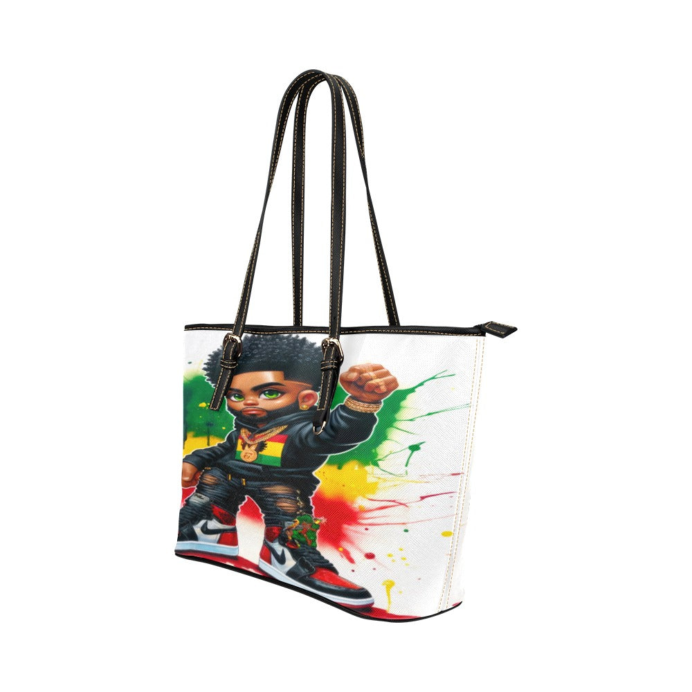 Vibrant PU Leather Tote Bag