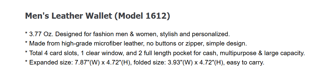 Philadelphia Eagles Men’s Leather Wallet