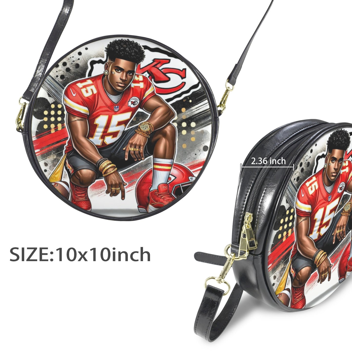 Kansas City Chiefs #15 Round Sling Bag – Large 10x10 | MVP Energy