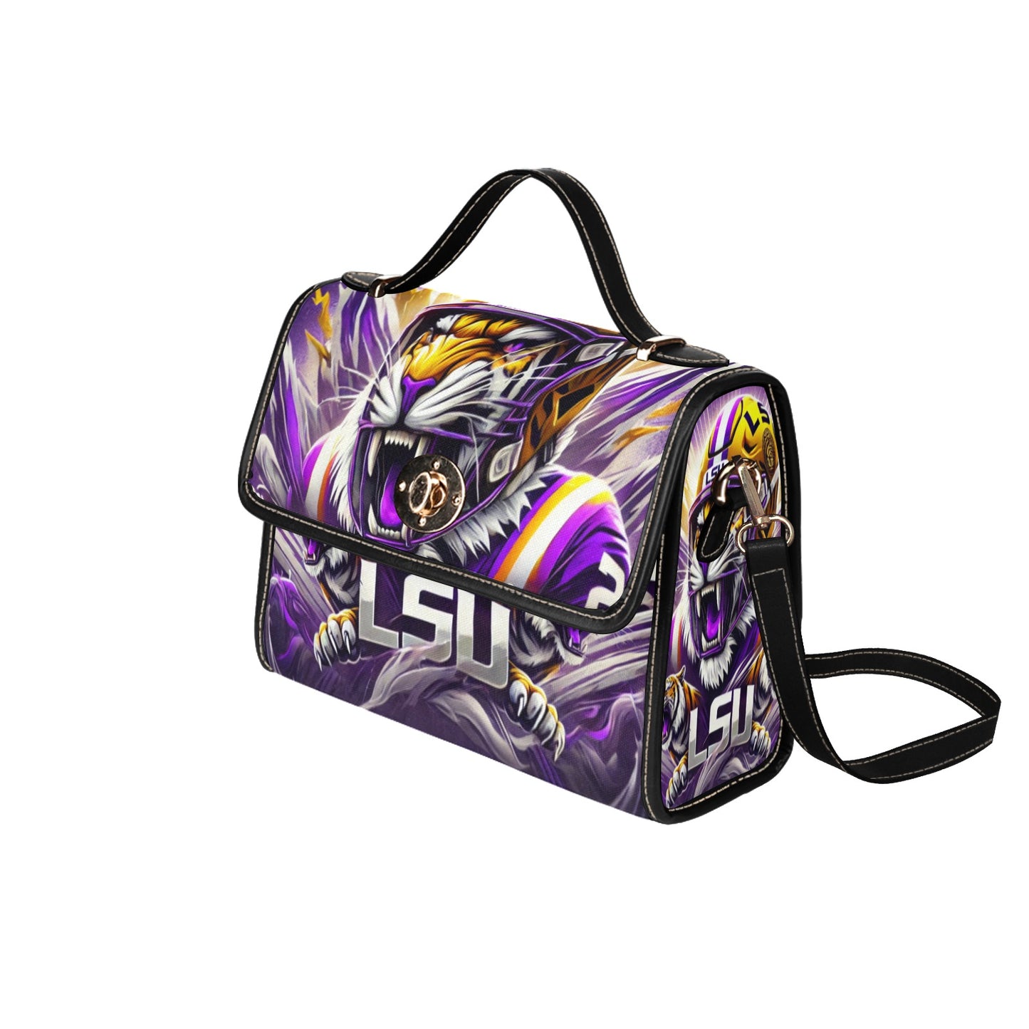 LSU Tigers Waterproof Canvas Handbag