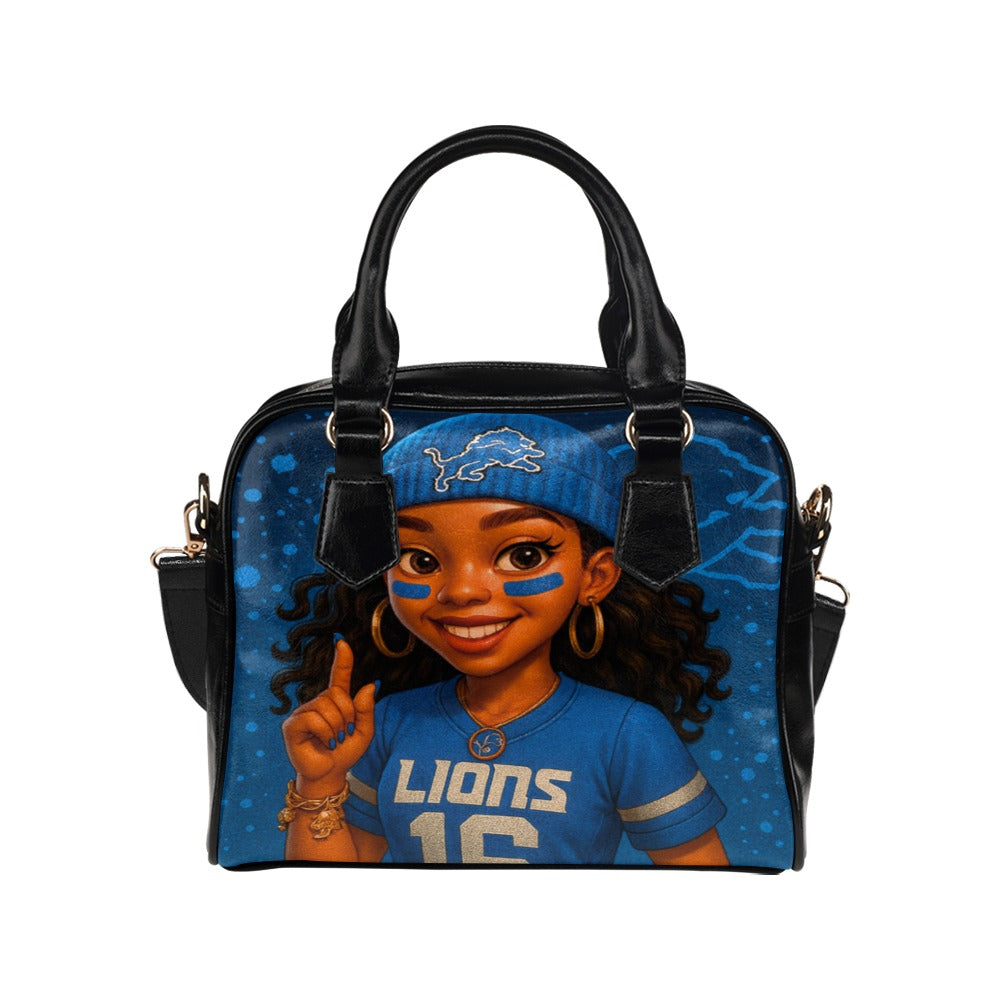 Detroit Lions Fan Girl Handbag  Stylish Game Day Purse