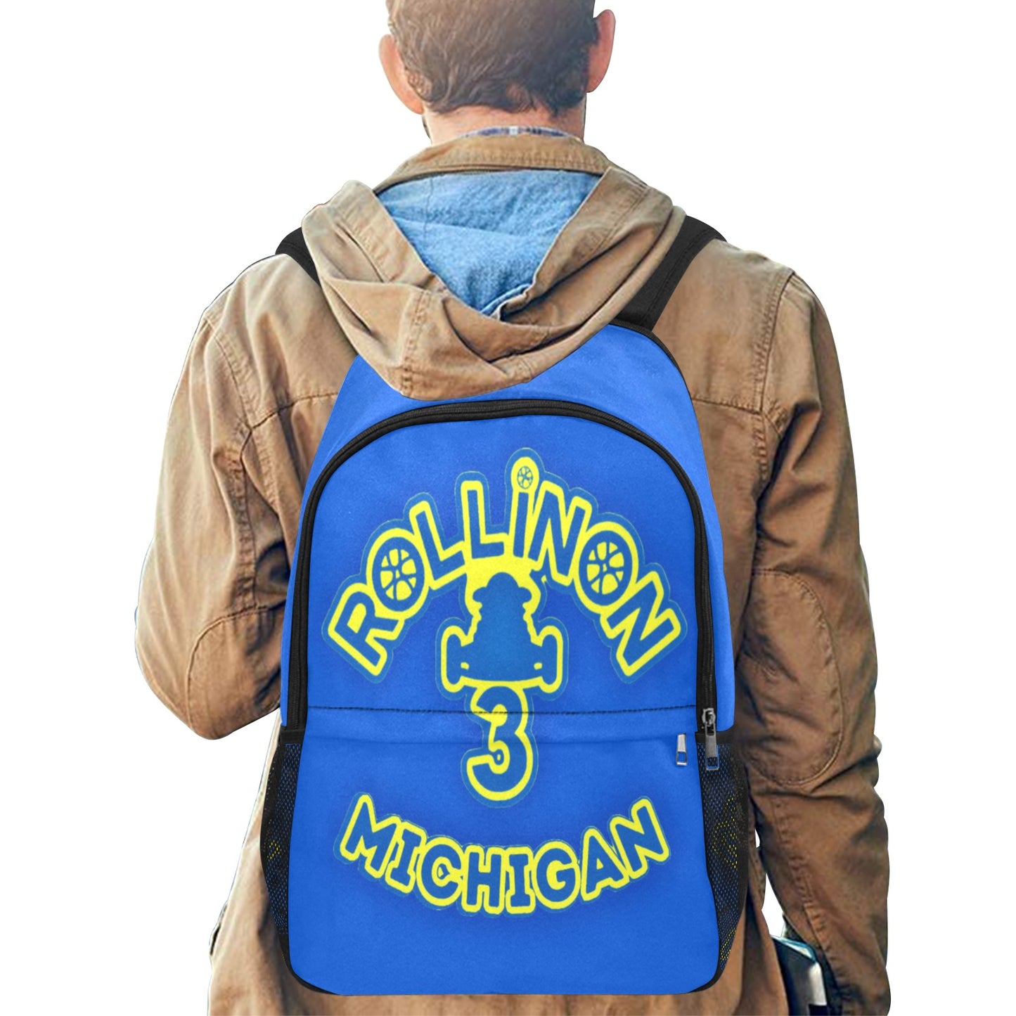 Rollin On 3 Michigan Backpack -Blue/Yellow