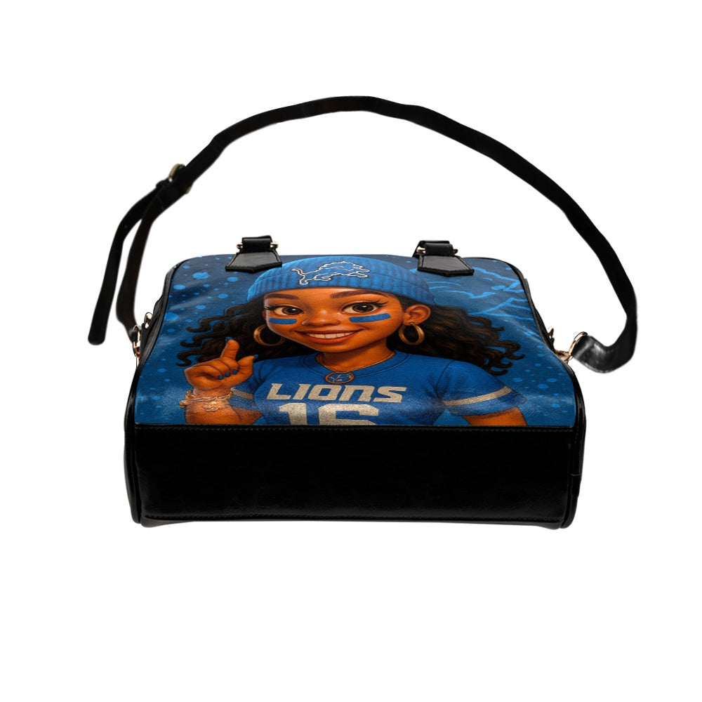Detroit Lions Fan Girl Handbag  Stylish Game Day Purse