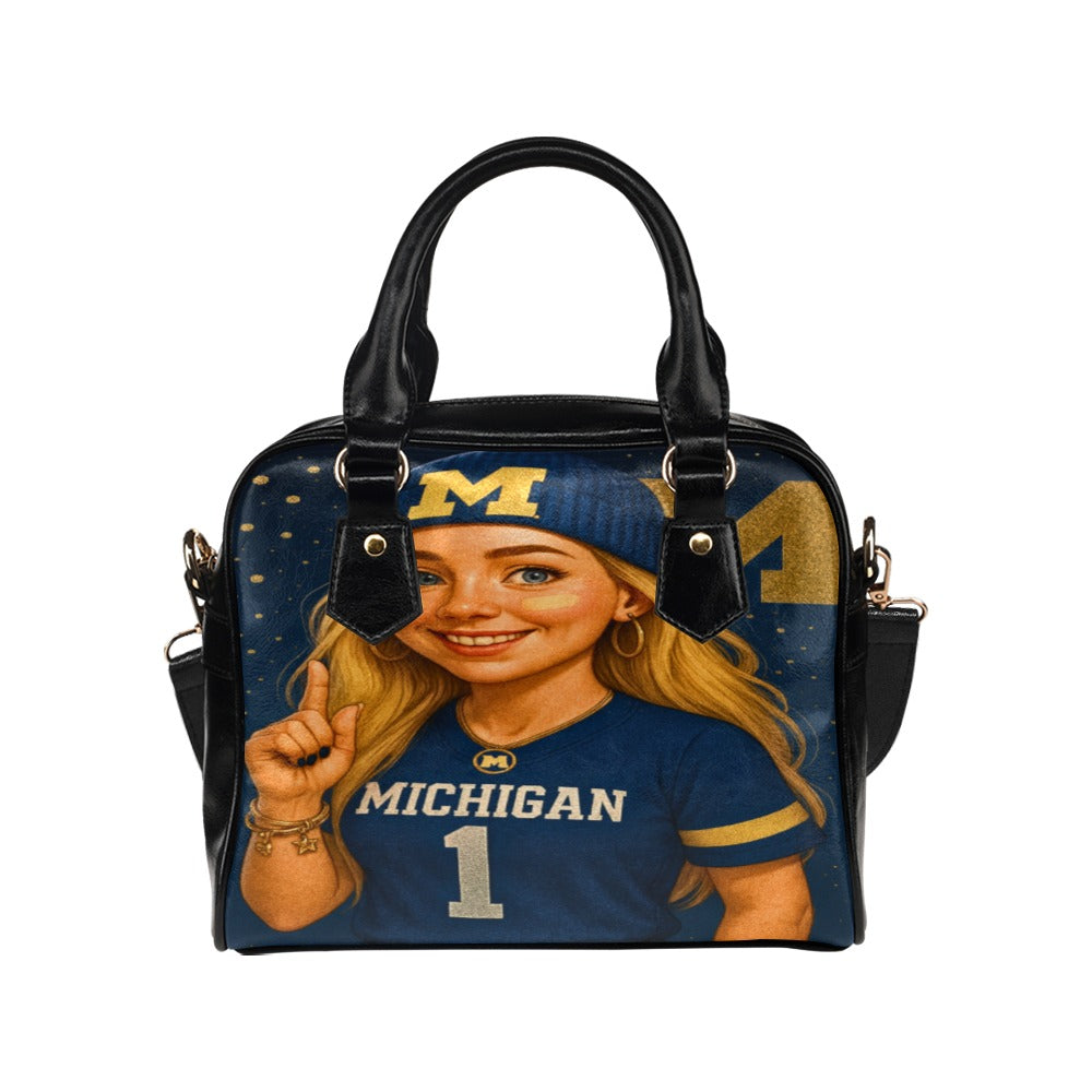 Michigan Wolverines Game-Day Girl Handbag – Custom Sports Purse