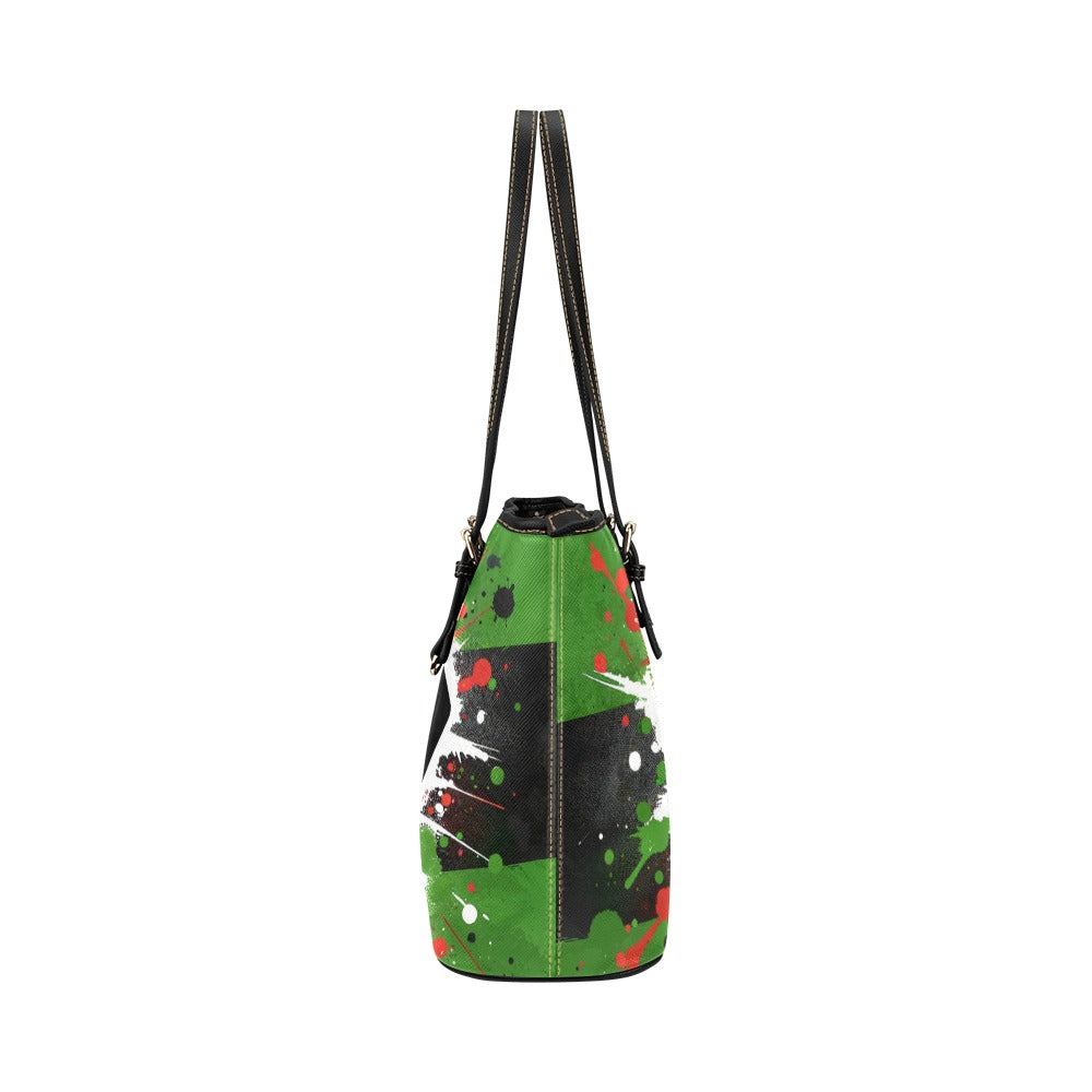 Juneteenth Black History Leather Tote Bag