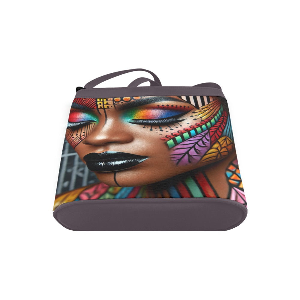 Afro-Futuristic Art Crossbody Bag – Bold, Colorful