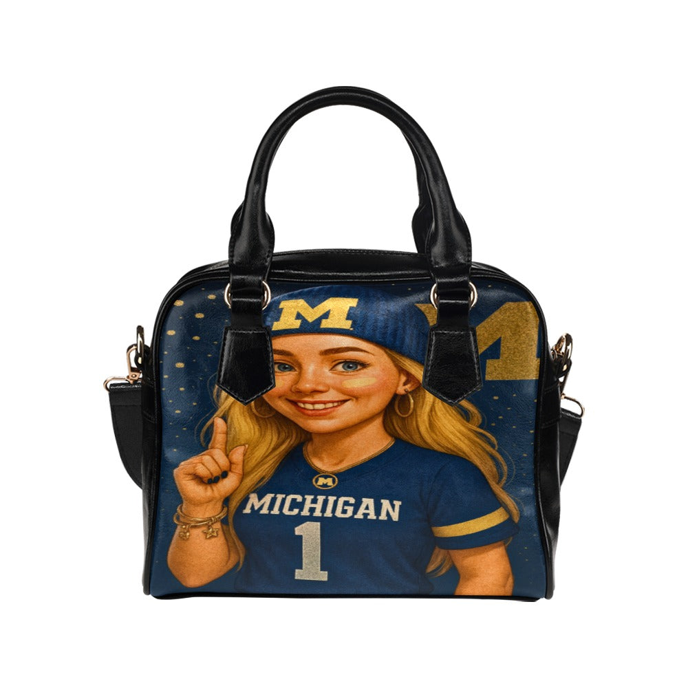 Michigan Wolverines Game-Day Girl Handbag – Custom Sports Purse