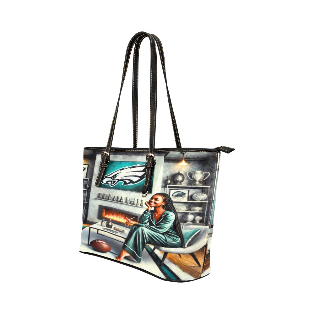 Philadelphia Eagles Leather Tote Bag